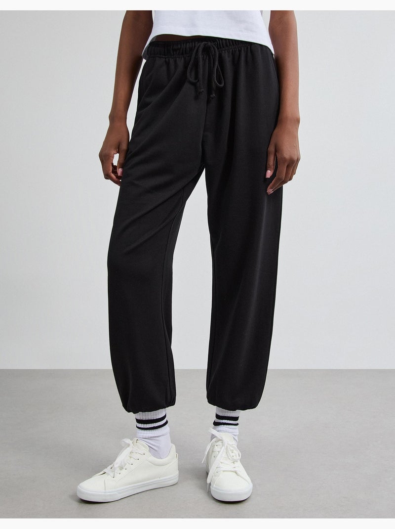 Pantalones deportivos hechos de mullido, mo fashion Negro - Kiabi