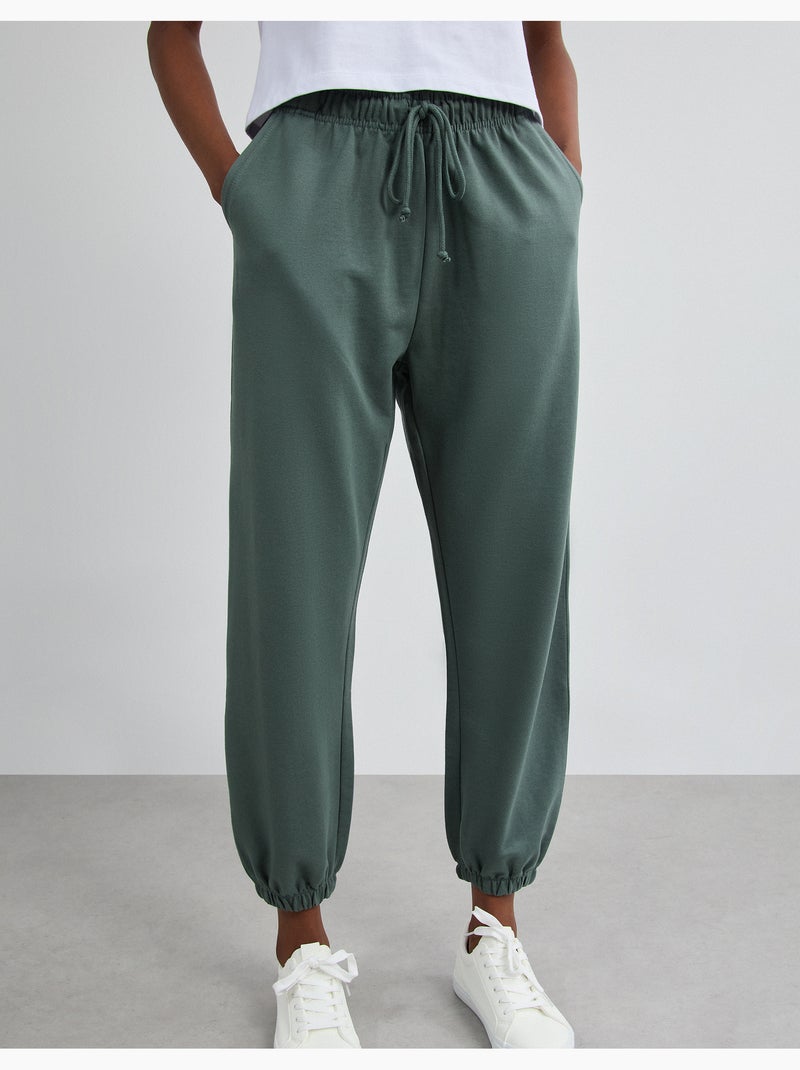 Pantalones deportivos hechos de mullido, mo fashion Verde - Kiabi
