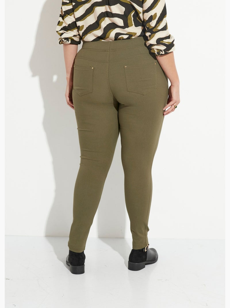 Pantalones elásticos con cintura elástica - AFIBEL Caqui - Kiabi
