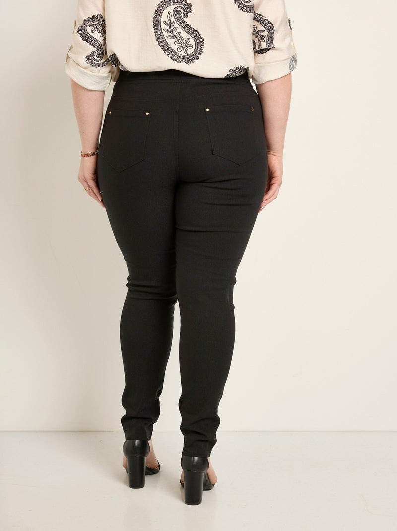 Pantalones elásticos con cintura elástica - AFIBEL Negro - Kiabi
