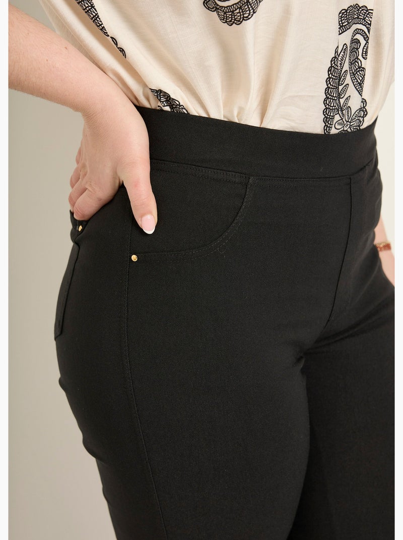 Pantalones elásticos con cintura elástica - AFIBEL Negro - Kiabi