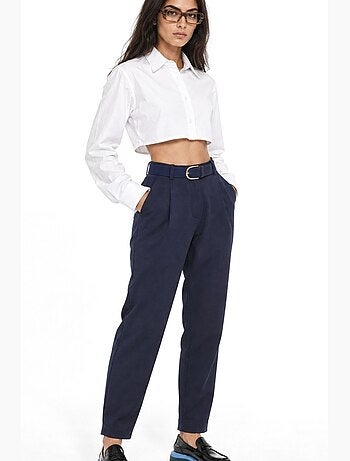Pantalones elásticos de mezcla de algodón para mujer busem