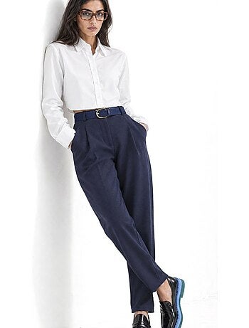 Pantalones elásticos de mezcla de algodón para mujer busem