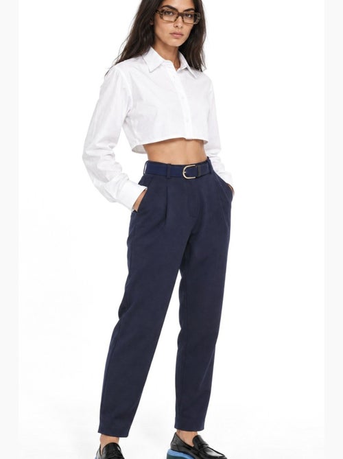 Pantalones elásticos de mezcla de algodón para mujer busem - Kiabi Pantalones elásticos de mezcla de algodón para mujer busem - Kiabi