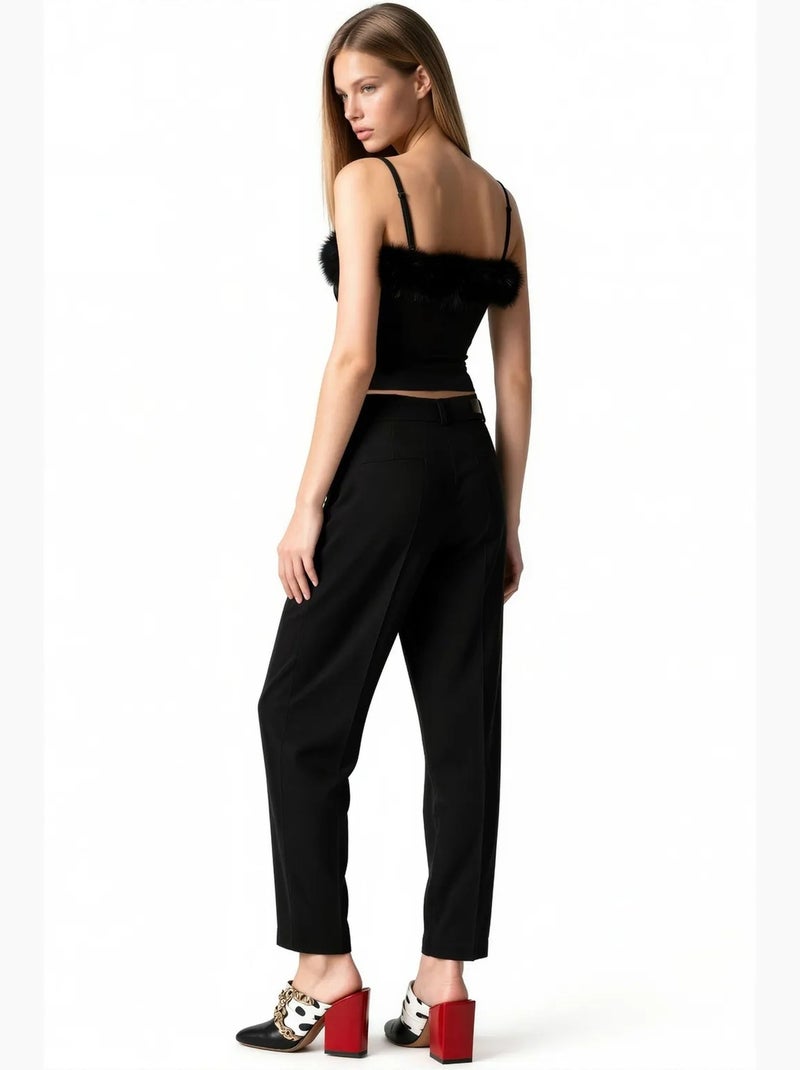 Pantalones elásticos de mezcla de algodón para mujer busem Negro - Kiabi