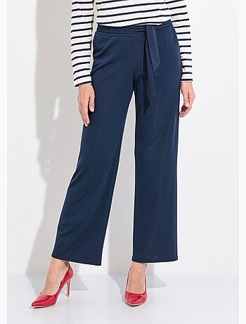 Pantalones elásticos fluidos con cinturón - AFIBEL