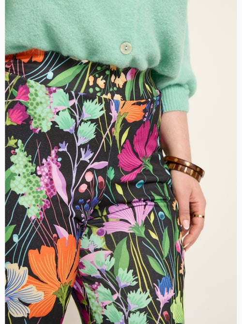 Pantalones elásticos fluidos, estampado floral poético - Afibel - Kiabi