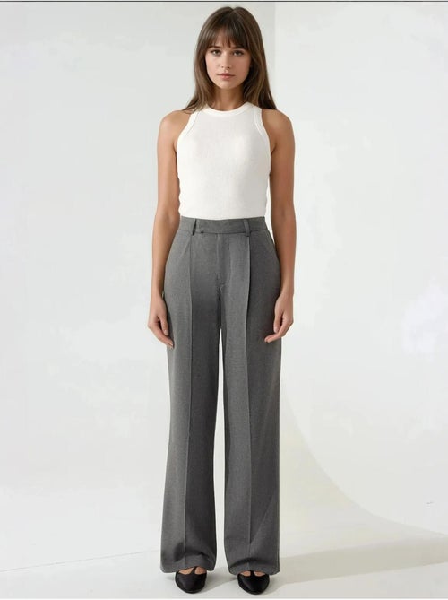 Pantalones elegantes de pierna recta hiccup - Kiabi Pantalones elegantes de pierna recta hiccup - Kiabi