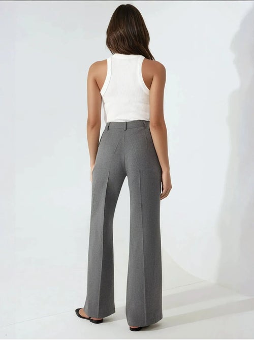 Pantalones elegantes de pierna recta hiccup - Kiabi Pantalones elegantes de pierna recta hiccup - Kiabi