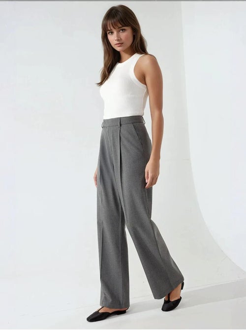 Pantalones elegantes de pierna recta hiccup - Kiabi Pantalones elegantes de pierna recta hiccup - Kiabi