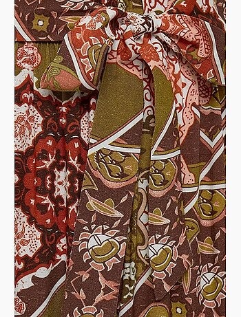 Pantalones estampados de cintura elástica y pierna ancha hiccup