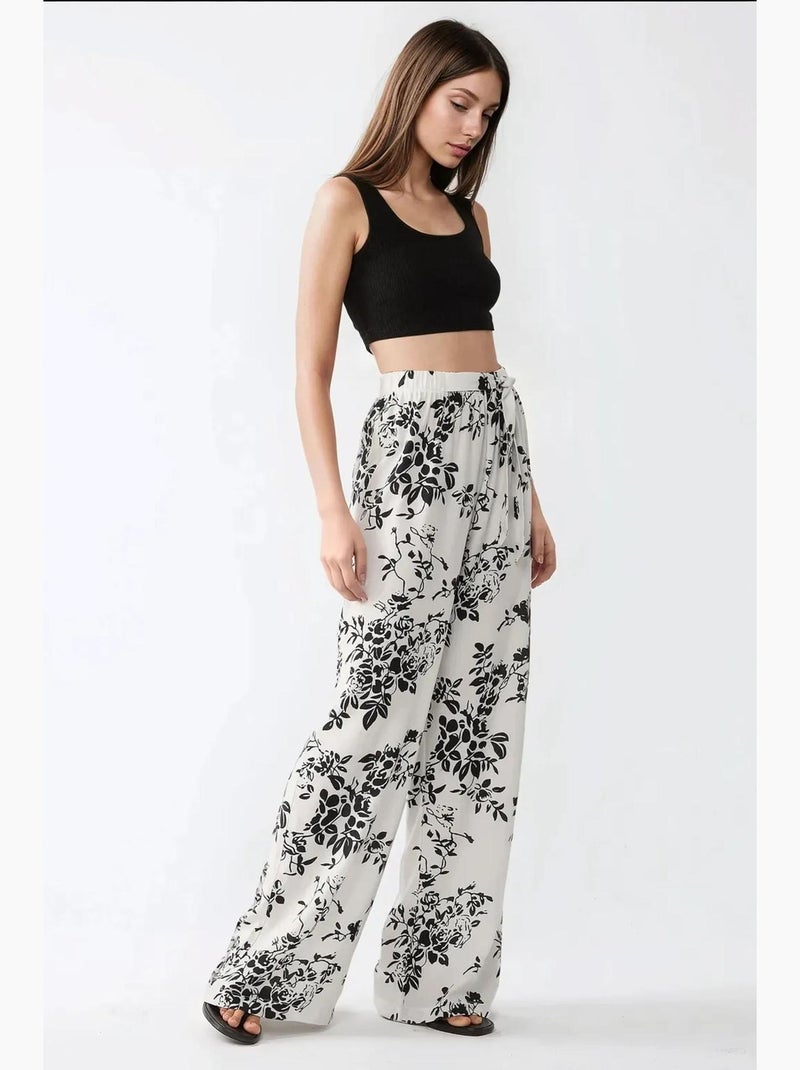 Pantalones estampados de pierna ancha hiccup Multicolor - Kiabi