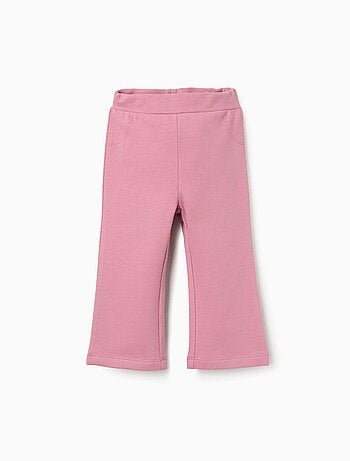 Pantalones Fleece Cardados, Rosa
