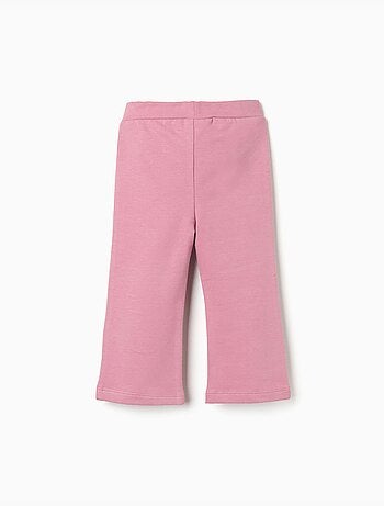 Pantalones Fleece Cardados, Rosa