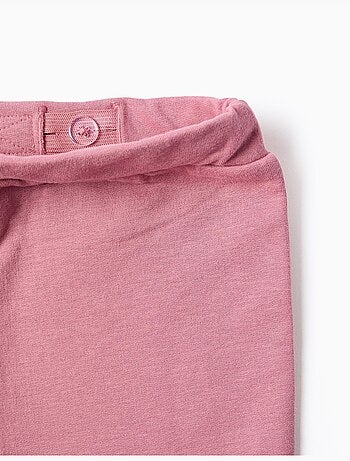 Pantalones Fleece Cardados, Rosa