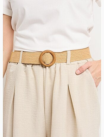 Pantalones fluidos + cinturón trenzado - AFIBEL