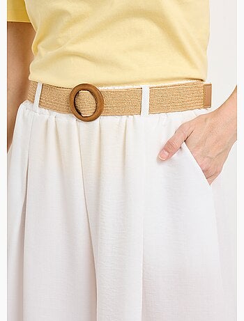 Pantalones fluidos + cinturón trenzado - AFIBEL