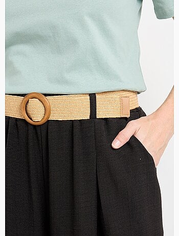 Pantalones fluidos + cinturón trenzado - AFIBEL