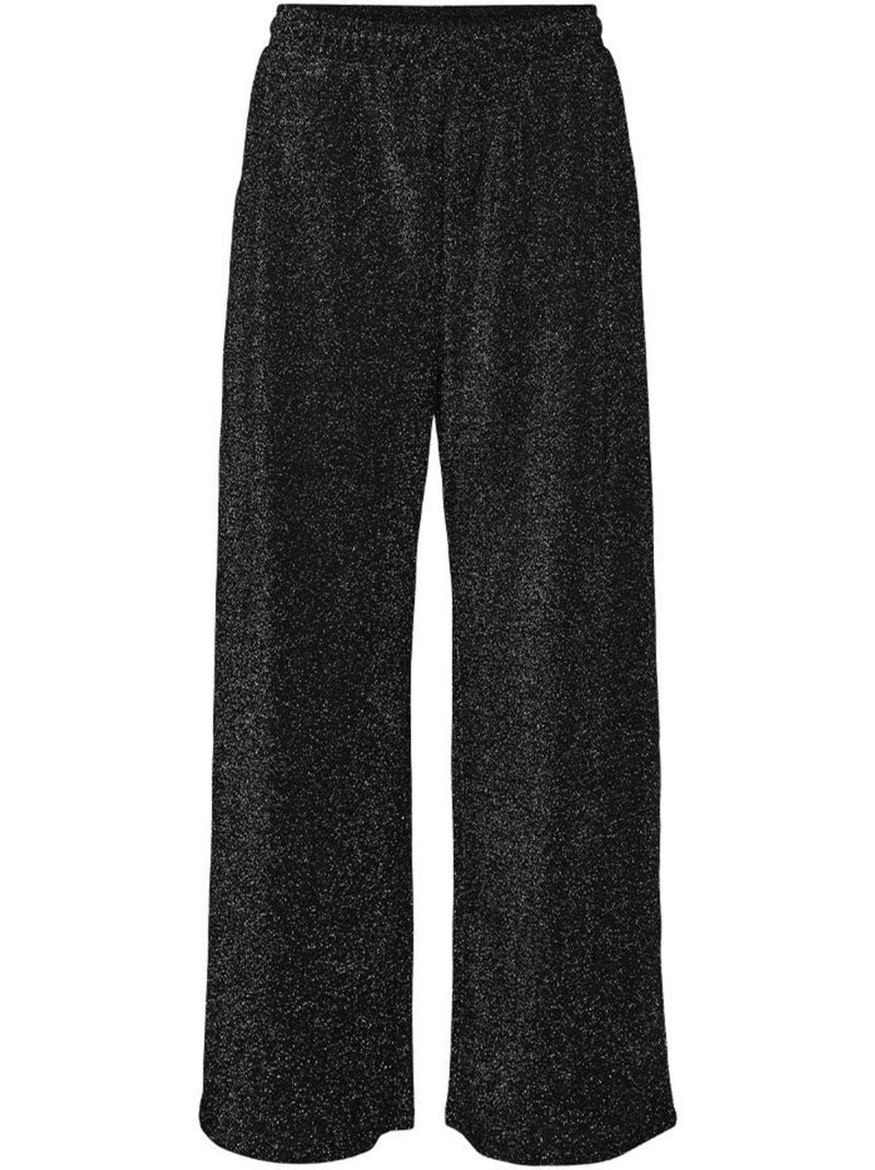 Pantalones fluidos de lentejuelas para mujer Vero Moda Negro - Kiabi