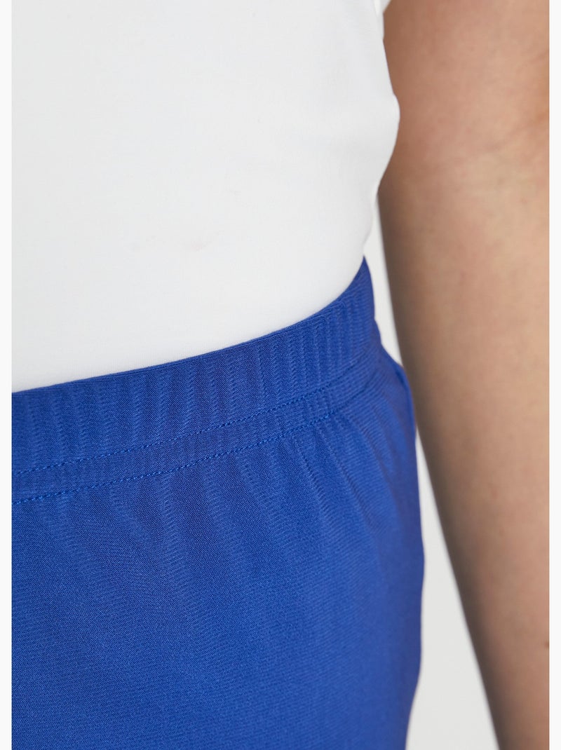 Pantalones fluidos de malla con cintura elástica - Afibel Azul - Kiabi