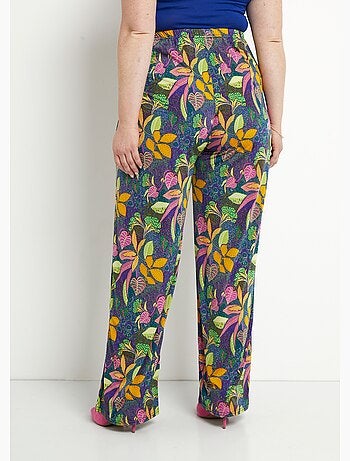 Pantalones fluidos de malla con cintura elástica - Afibel