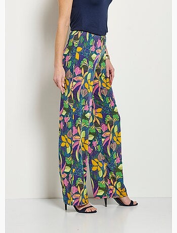 Pantalones fluidos de malla con cintura elástica - Afibel