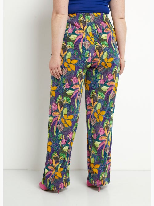 Pantalones fluidos de malla con cintura elástica - Afibel - Kiabi