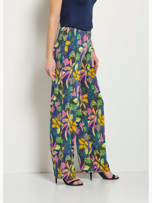 Pantalones fluidos de malla con cintura elástica - Afibel - Kiabi