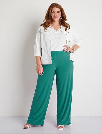 Pantalones fluidos de malla con cintura elástica - Afibel