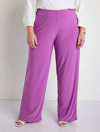 Pantalones fluidos de malla con cintura elástica - Afibel