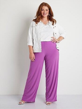 Pantalones fluidos de malla con cintura elástica - Afibel