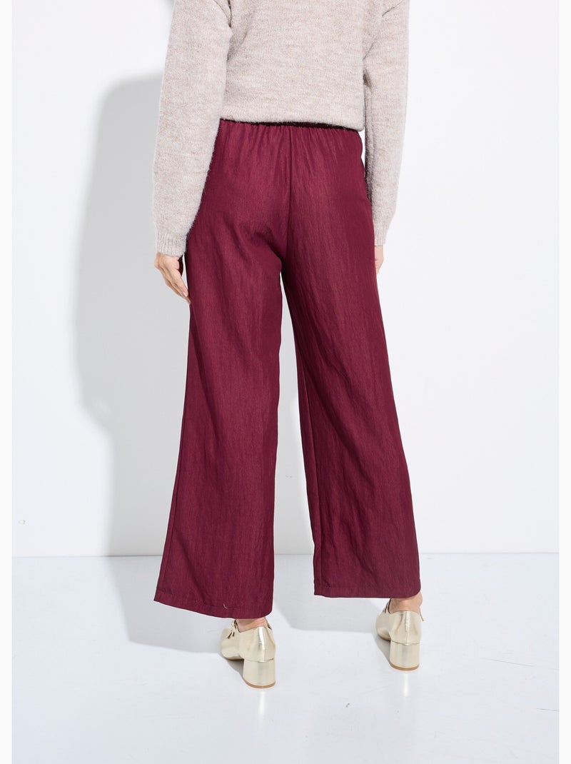 Pantalones fluidos elásticos de sarga lisa - AFIBEL Burdeos - Kiabi