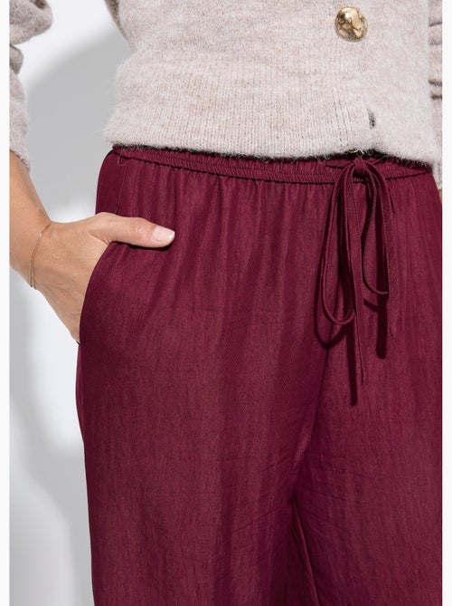 Pantalones fluidos elásticos de sarga lisa - AFIBEL - Kiabi