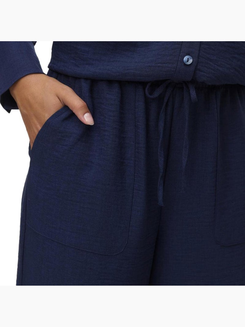 Pantalones fluidos vero moda para mujer - Azul marino - Kiabi