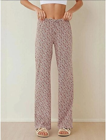 Pantalones holgados con estampado de pierna ancha hiccup