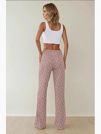 Pantalones holgados con estampado de pierna ancha hiccup