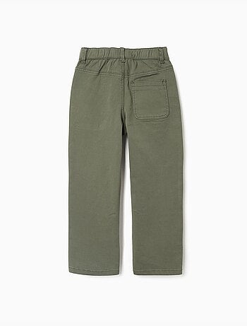 Pantalones holgados de sarga con bolsillos