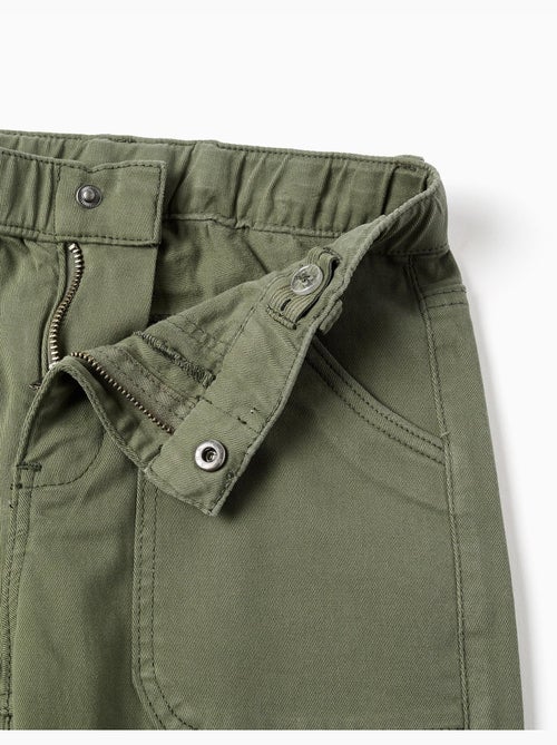 Pantalones holgados de sarga con bolsillos - Kiabi