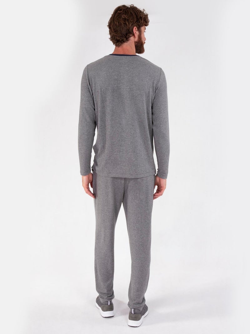 Pantalones homewear hombre Isotoner Gris jaspeado - Kiabi