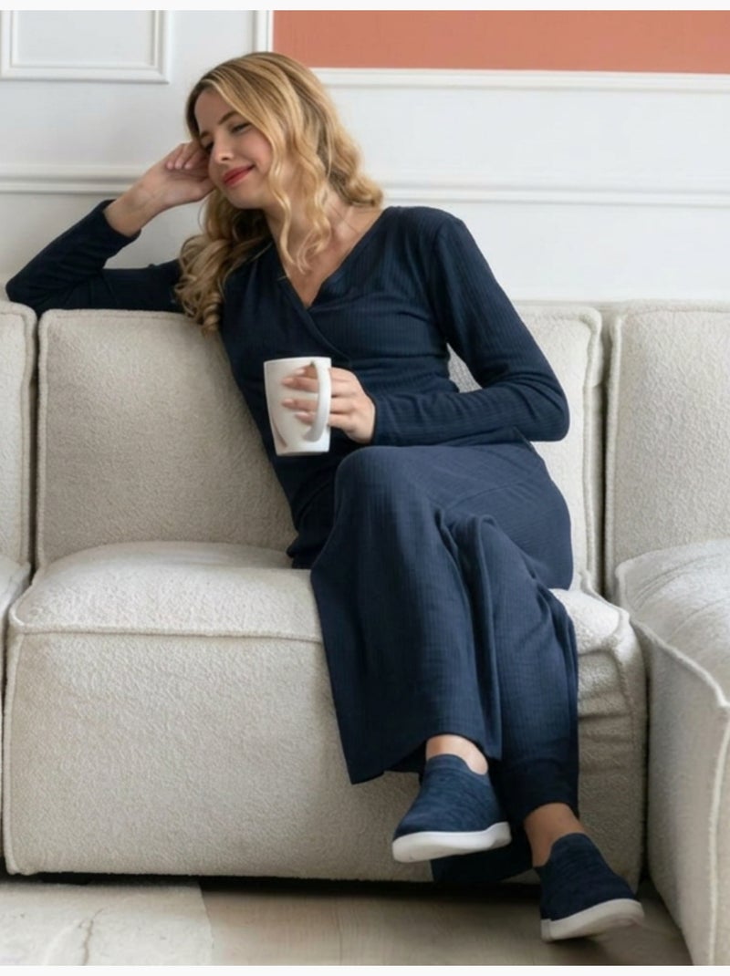 Pantalones homewear mujer Isotoner Azul marino - Kiabi