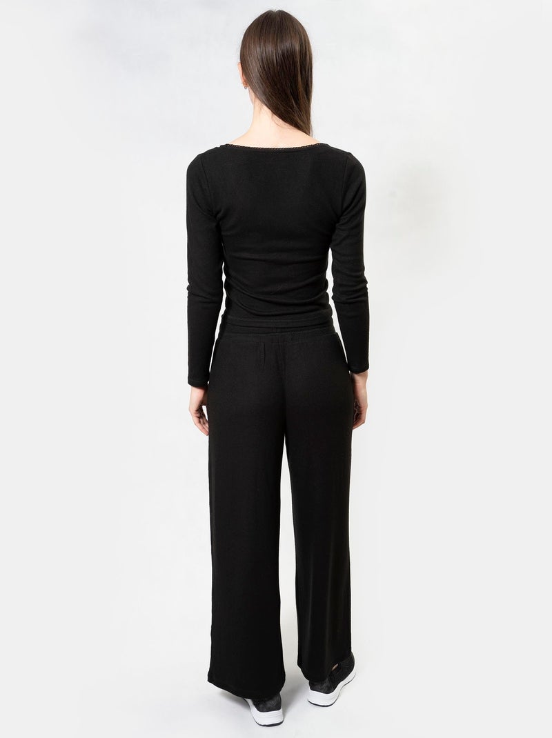 Pantalones homewear mujer Isotoner Negro - Kiabi