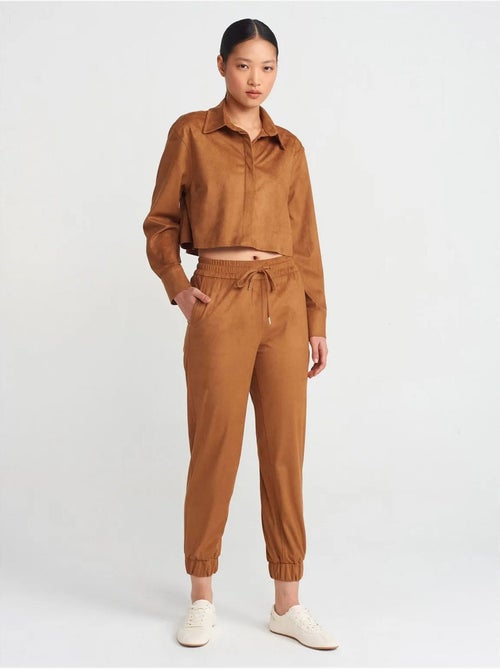 Pantalones jogger de ante sintético - Kiabi