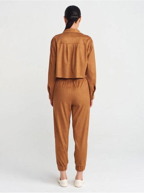 Pantalones jogger de ante sintético - Kiabi