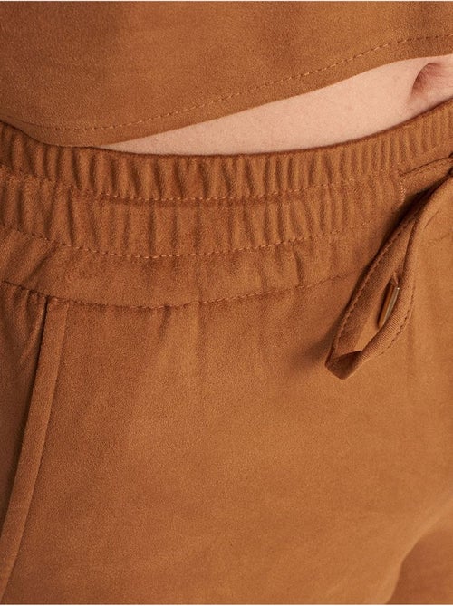 Pantalones jogger de ante sintético - Kiabi