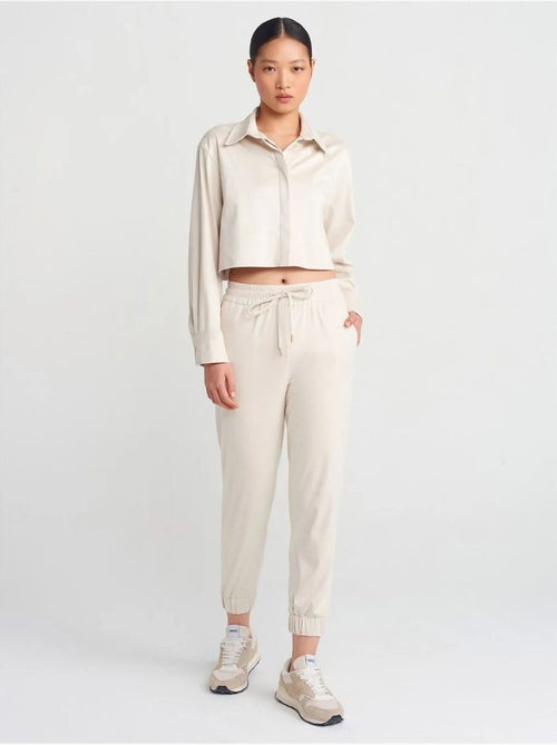 Pantalones jogger de ante sintético - Kiabi