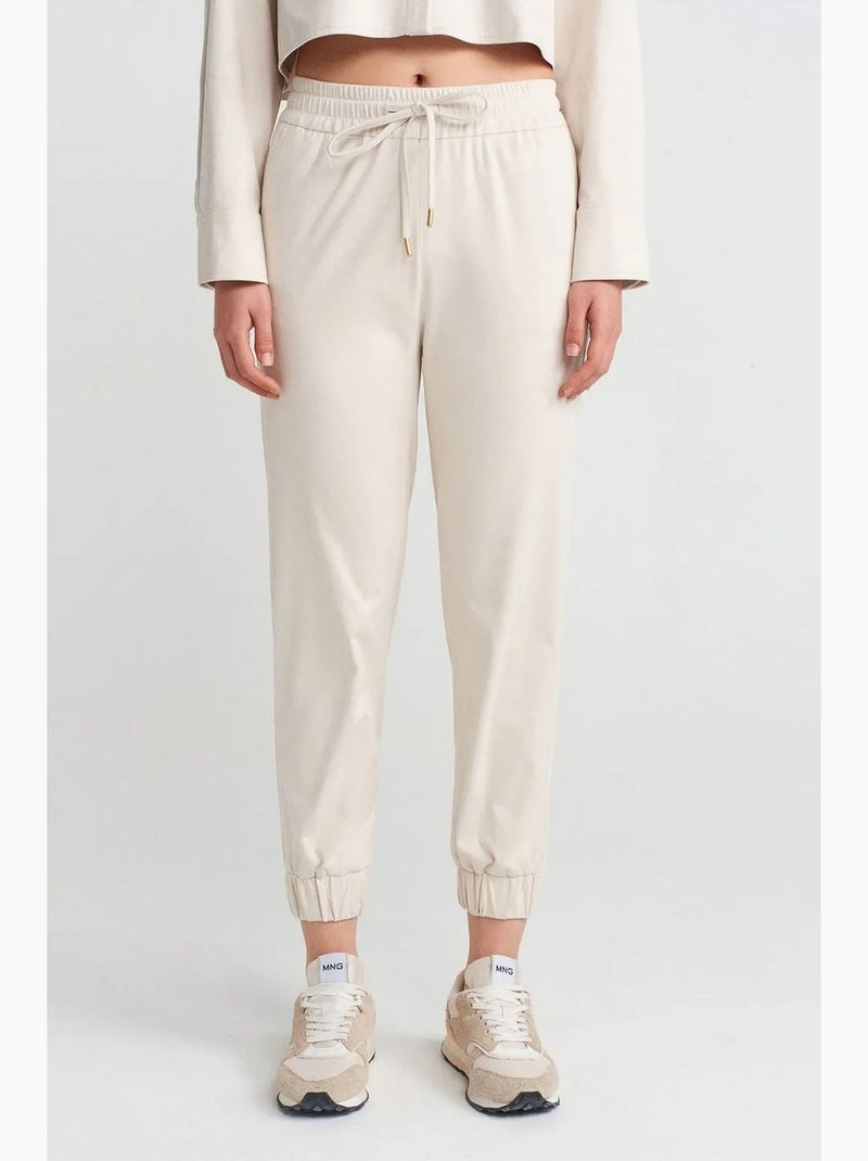 Pantalones jogger de ante sintético dilvin Crema - Kiabi