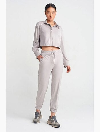 Pantalones jogger de ante sintético dilvin