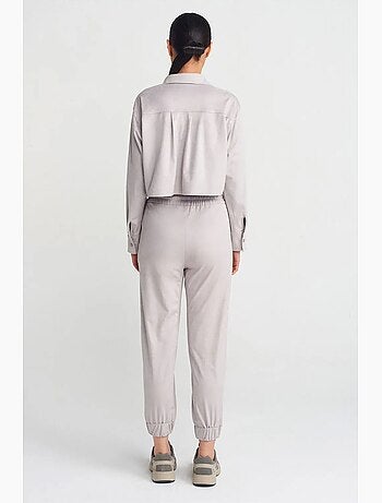Pantalones jogger de ante sintético dilvin