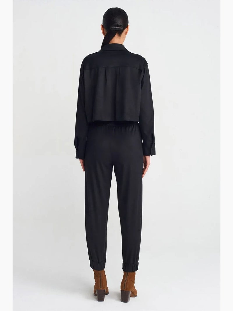 Pantalones jogger de ante sintético dilvin Negro - Kiabi