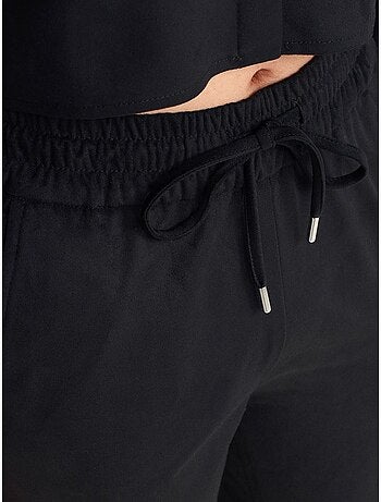 Pantalones jogger de ante sintético
